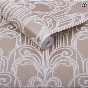 Beautiful rose gold Art Deco wallpaper